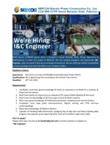 SEPCOIII NEED INSTRUMENT ENGINEER 