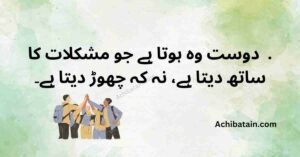 A supportive dosti quote in Urdu