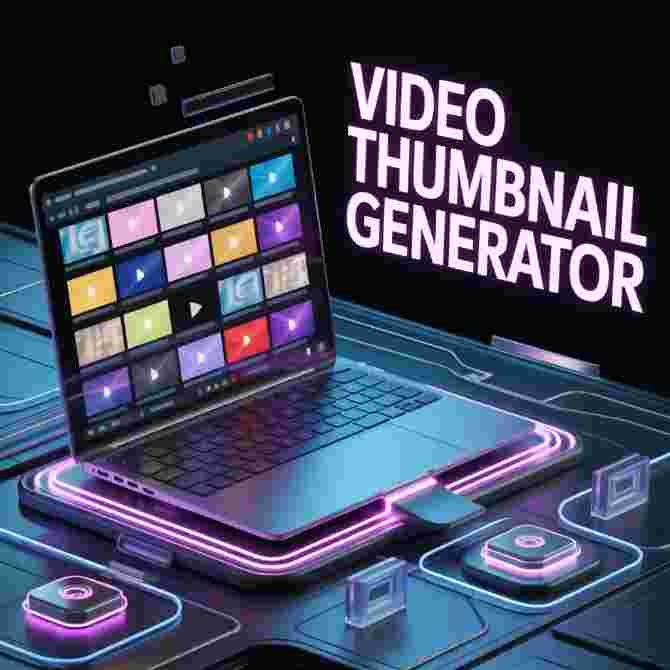 A Video thumbnail generator is a tool that helps users create custom thumbnail images for videos