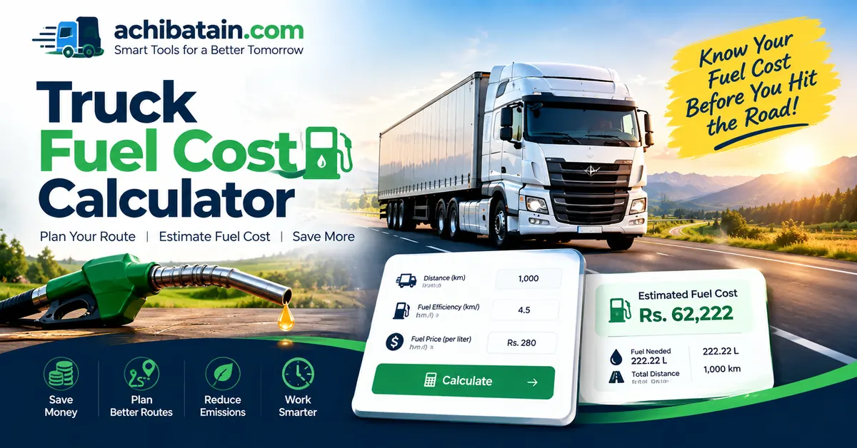 Fuel Cost Calculator - Estimate Trip Gas Cost Instantly Why U need this truck fuel cost calculator just to do easy work