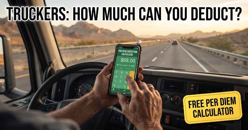 Per Diem Deduction Calculator 2026 | Truck Driver Tax Tool
